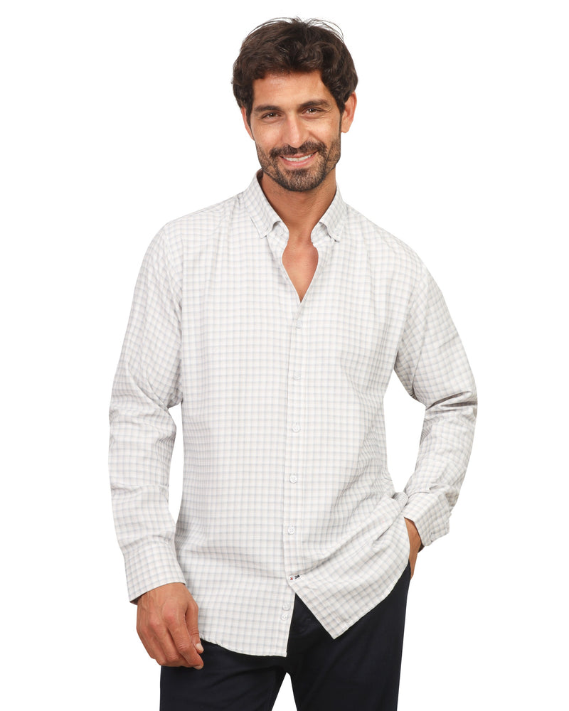 Men’s Smart Casual Check Shirt – Long Sleeve