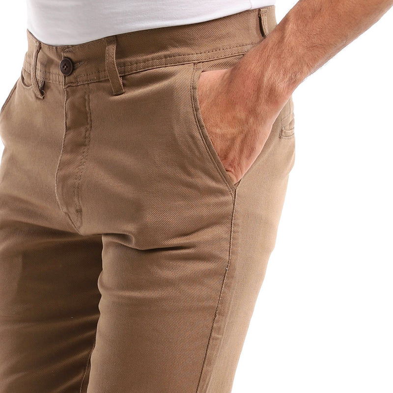 Men’s Camel Gabardine Pants – Smart Casual Style