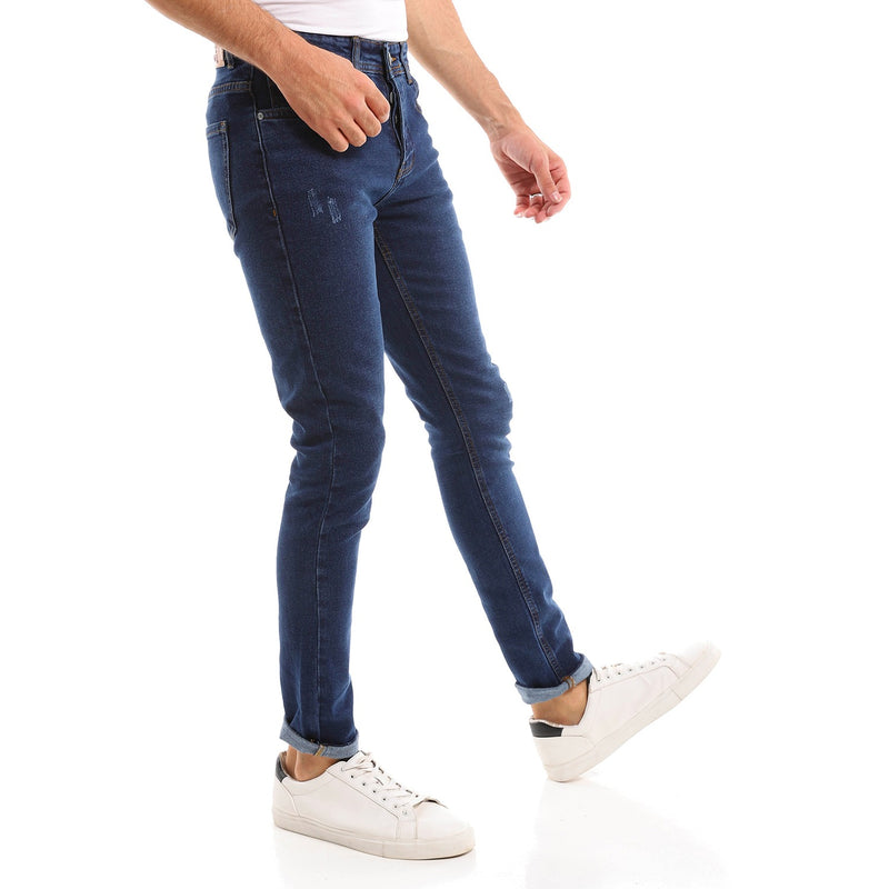 Men's Slim-Fit Stretch Denim Jeans – Dark Blue