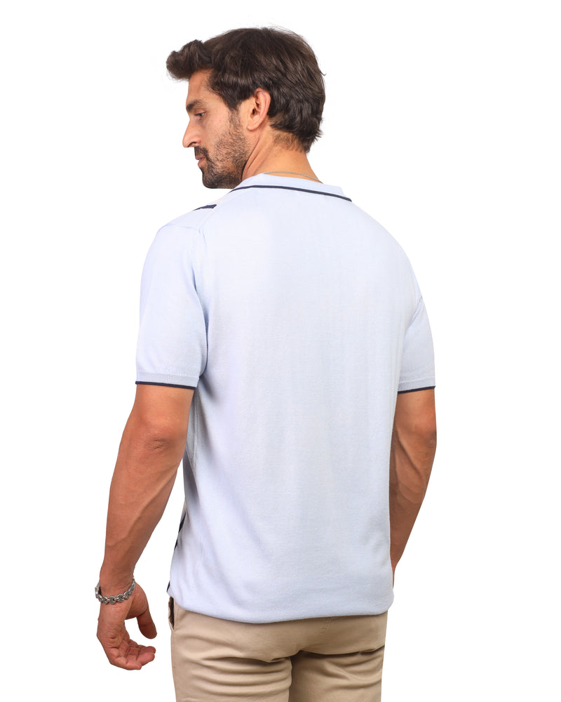 Casual Short Sleeve Zipper T-Shirt