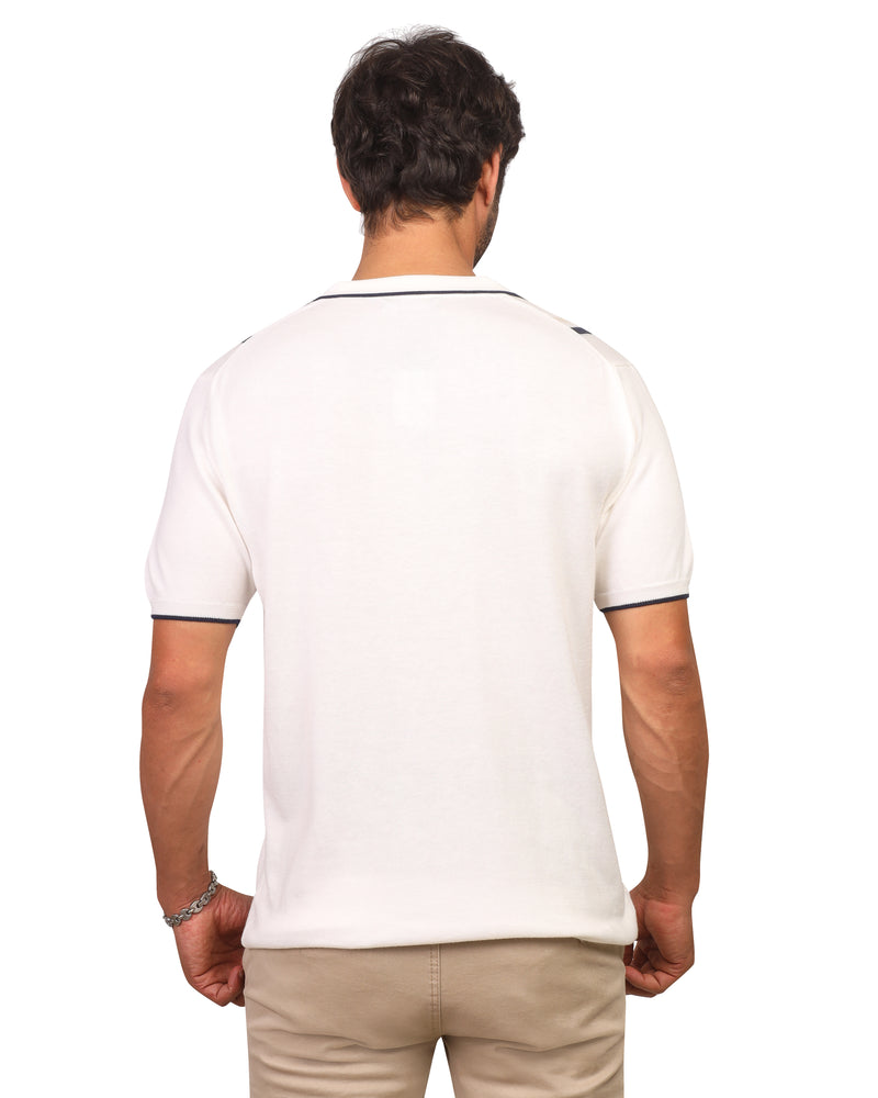 Casual Short Sleeve Zipper T-Shirt