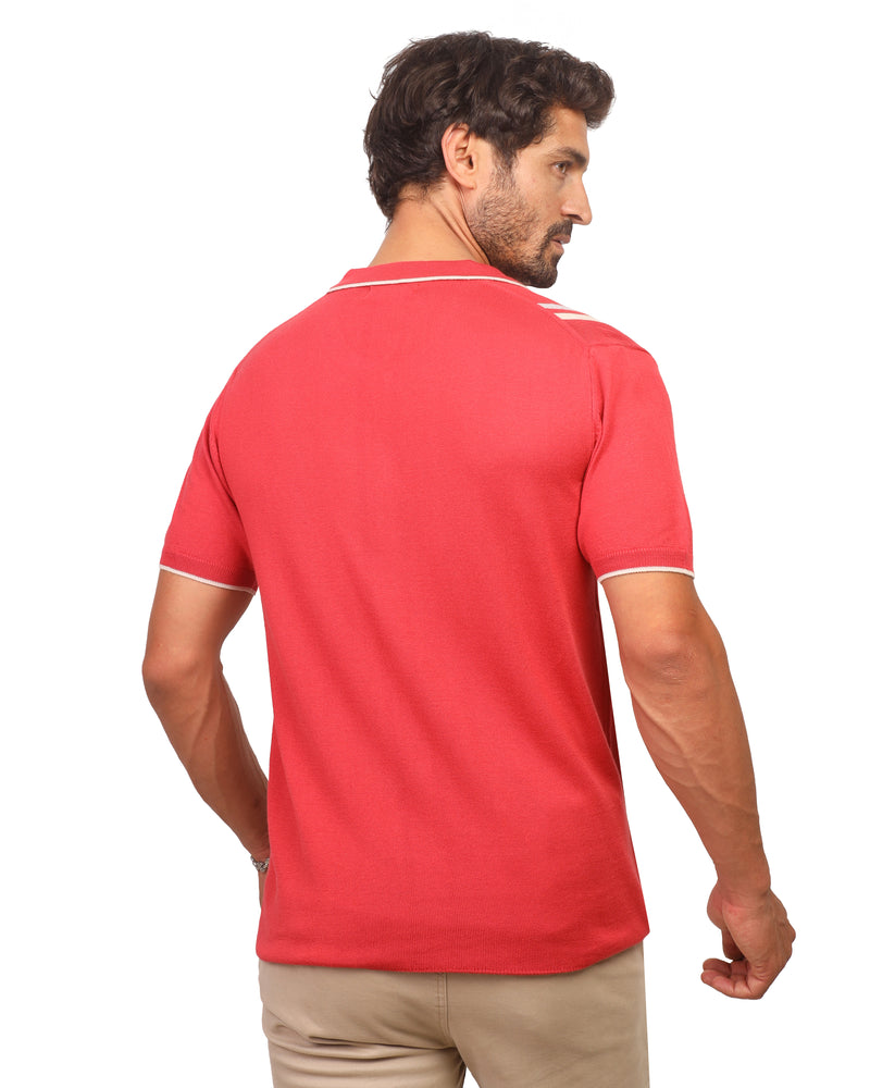 Casual Short Sleeve Zipper T-Shirt