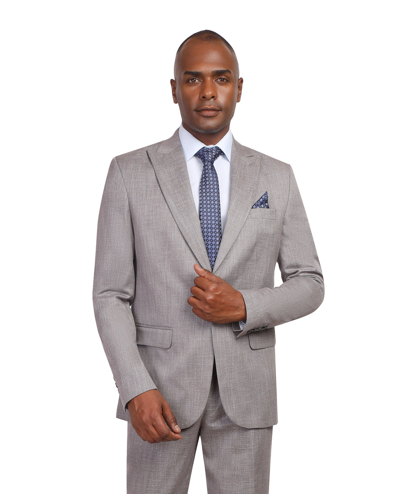 light grey tailored suit