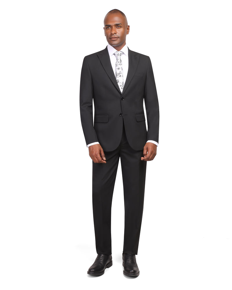 Men’s Tailored Black Two-Piece Suit