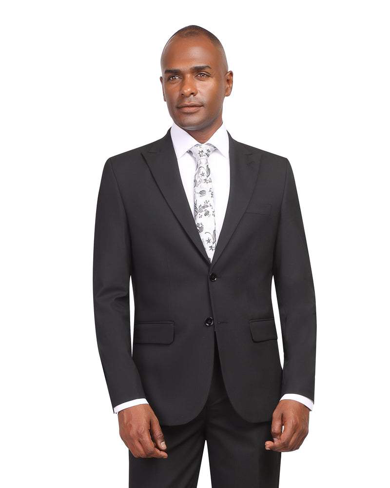 Men’s Tailored Black Two-Piece Suit