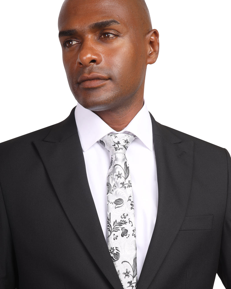 Men’s Tailored Black Two-Piece Suit