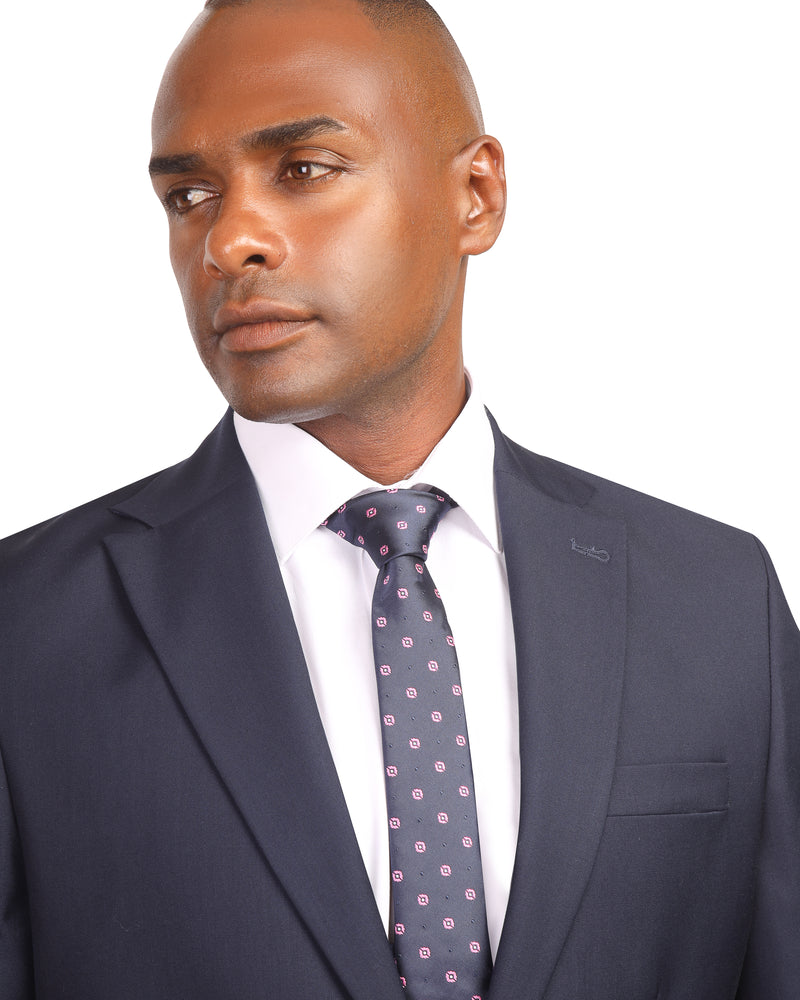 Men’s Tailored Navy Blue Two-Piece Suit