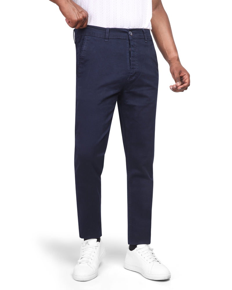 Men's Slim Fit Gabardine Pants – Navy Blue