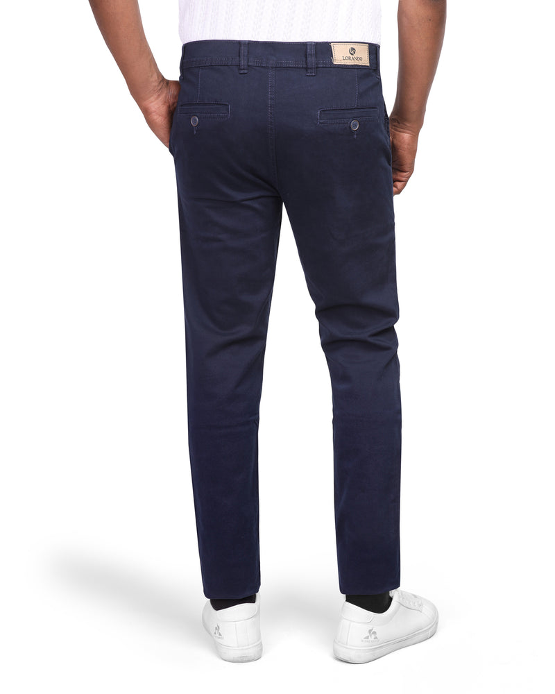 Men's Slim Fit Gabardine Pants – Navy Blue