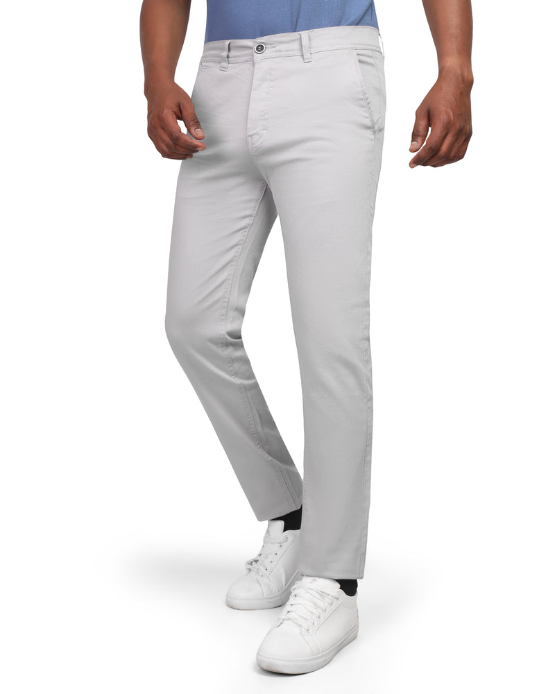 Men's Slim Fit Gabardine Pants – light grey