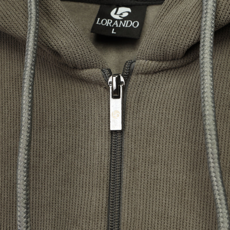 Men’s Dark Green Zip-Up Hoodie