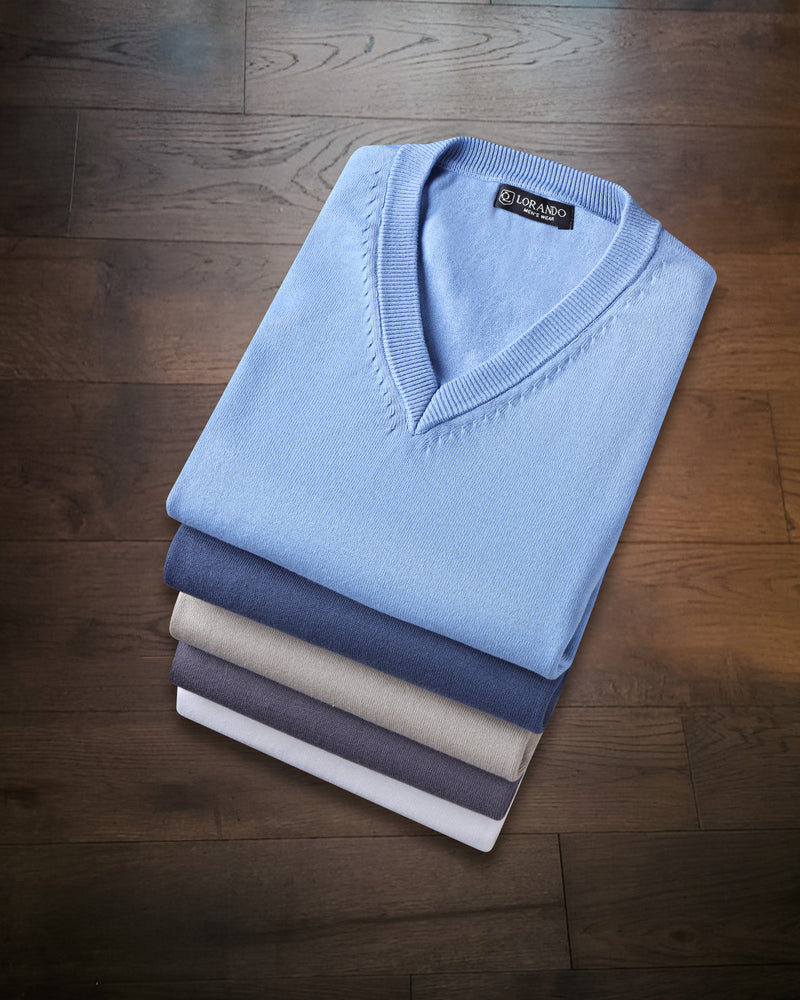 Knitted V-Neck Sweater