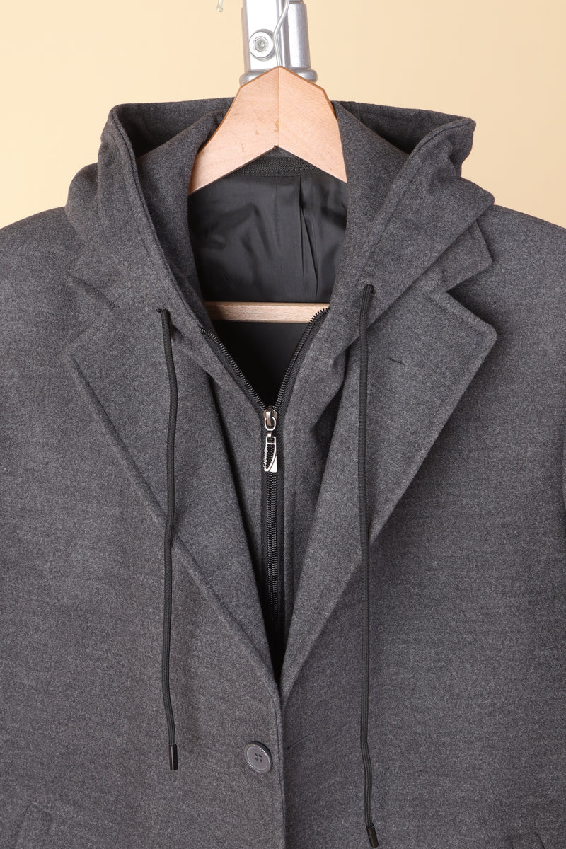 men’s hooded overcoat