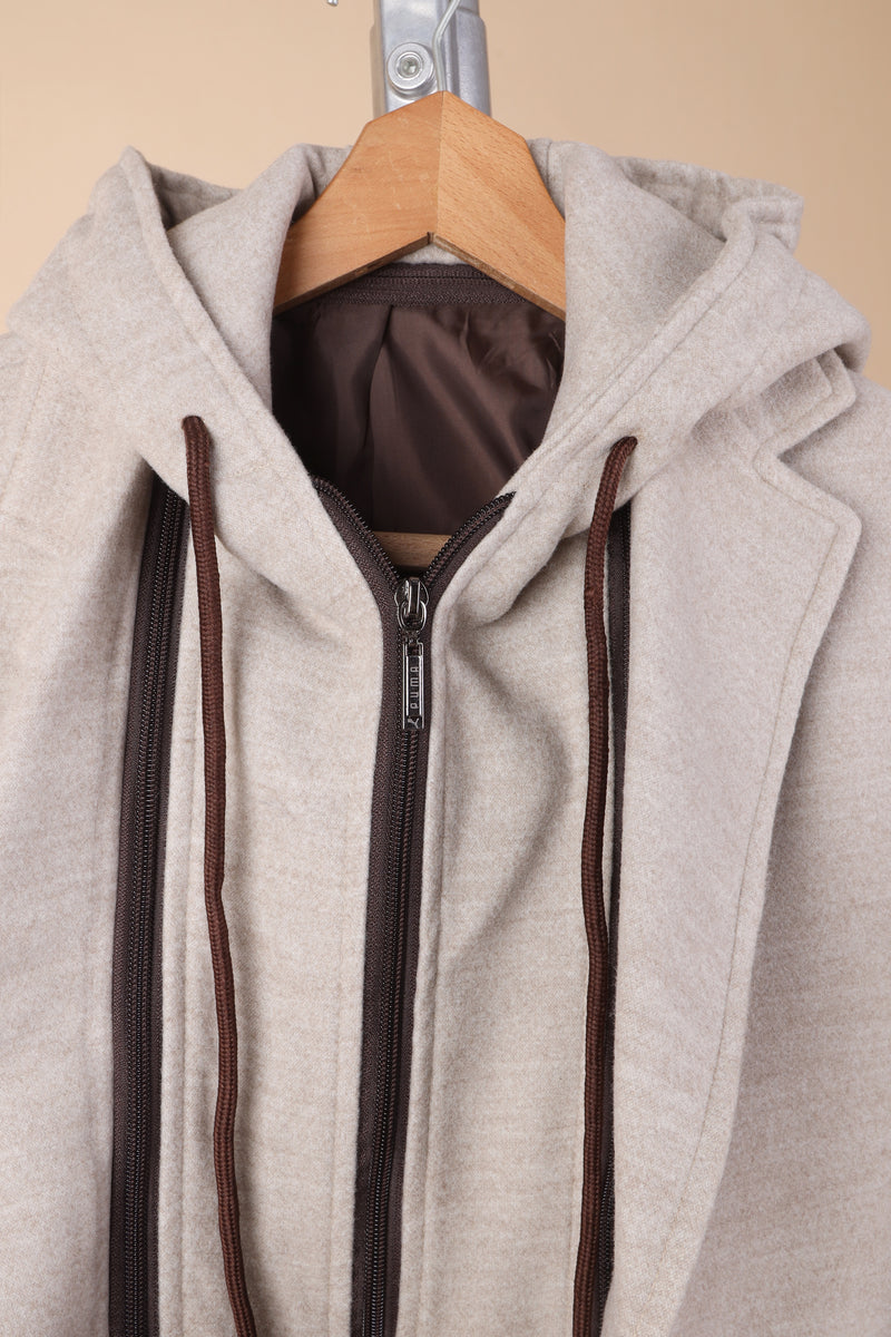 men’s hooded overcoat