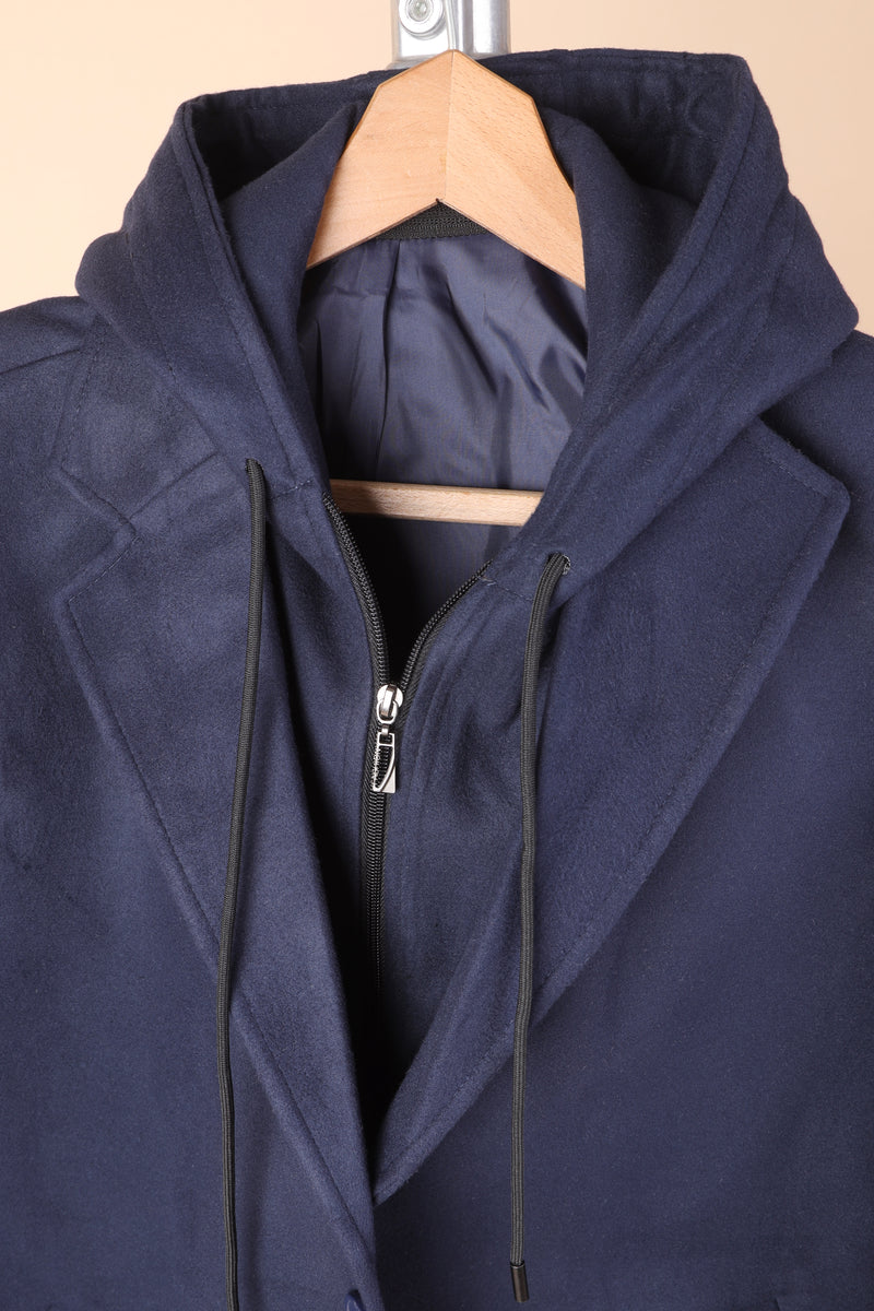 men’s hooded overcoat