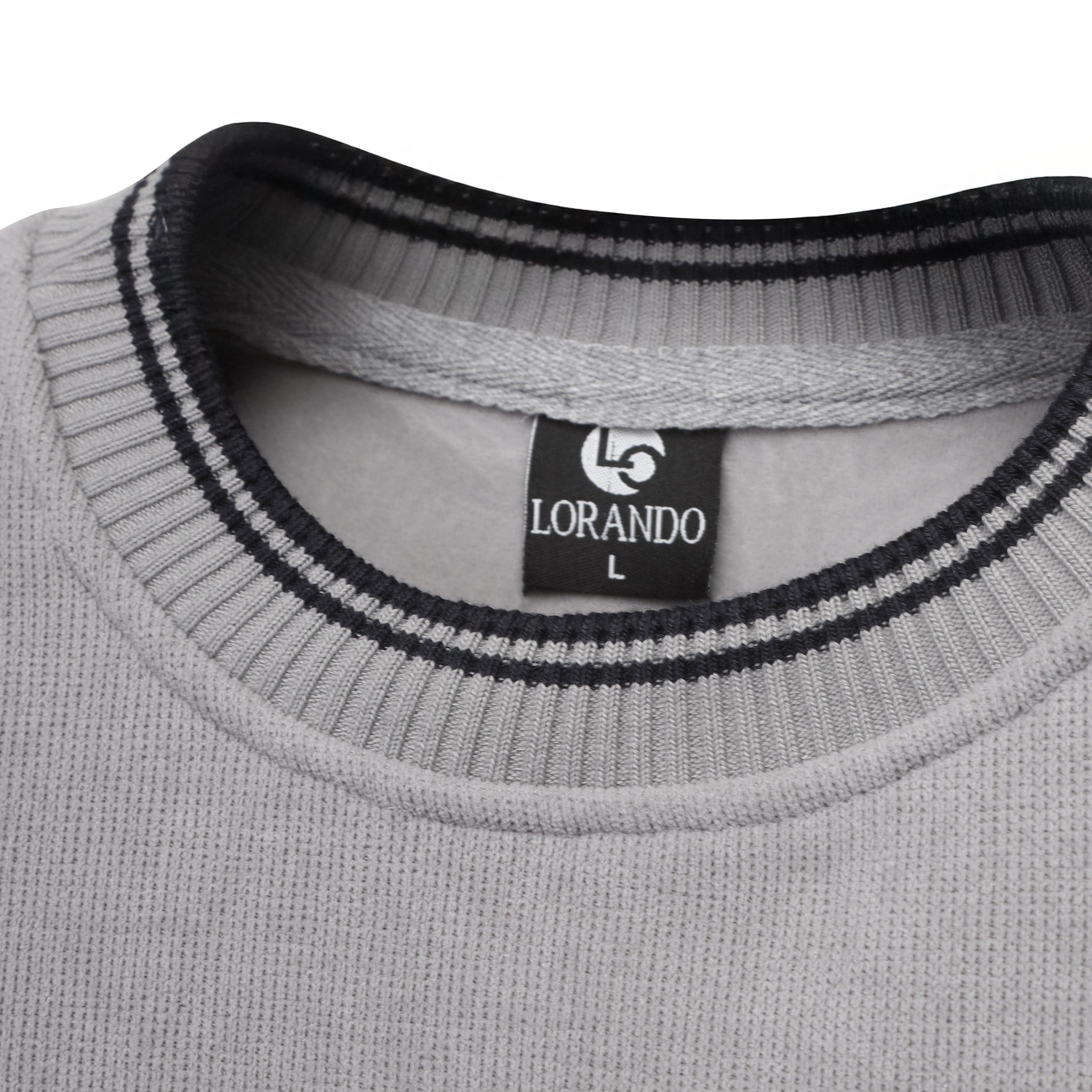 Men's Gray Crew Neck Sweatshirt — lorandostore