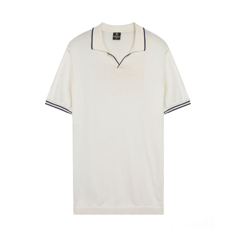 Contrast Trim Knit Polo Shirt