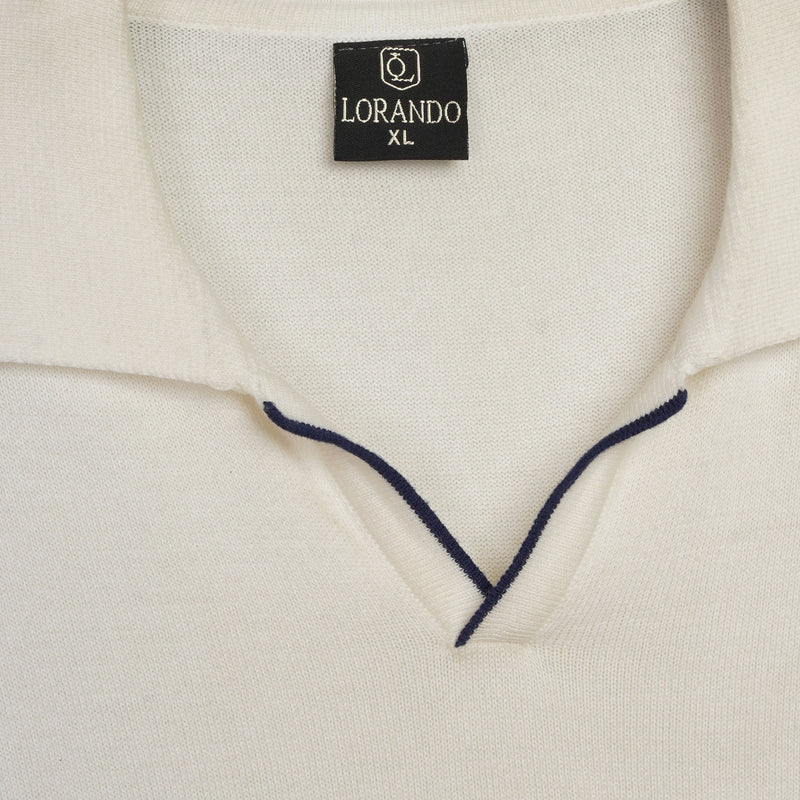 Contrast Trim Knit Polo Shirt