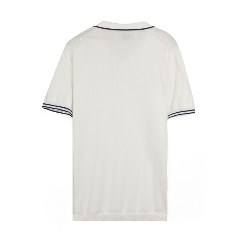 Contrast Trim Knit Polo Shirt