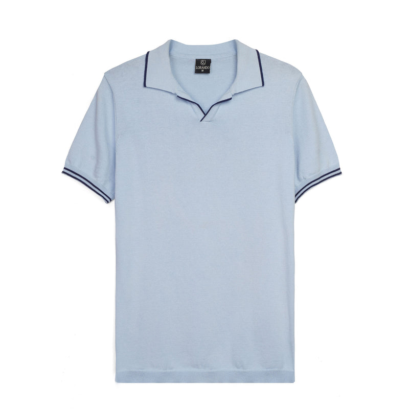 Contrast Trim Knit Polo Shirt