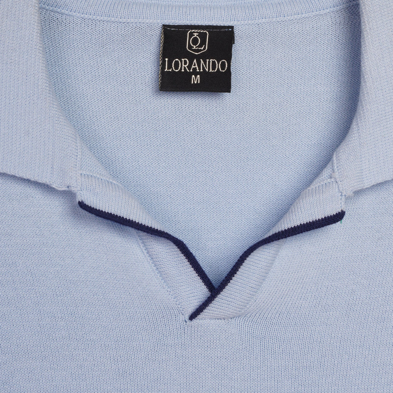 Contrast Trim Knit Polo Shirt