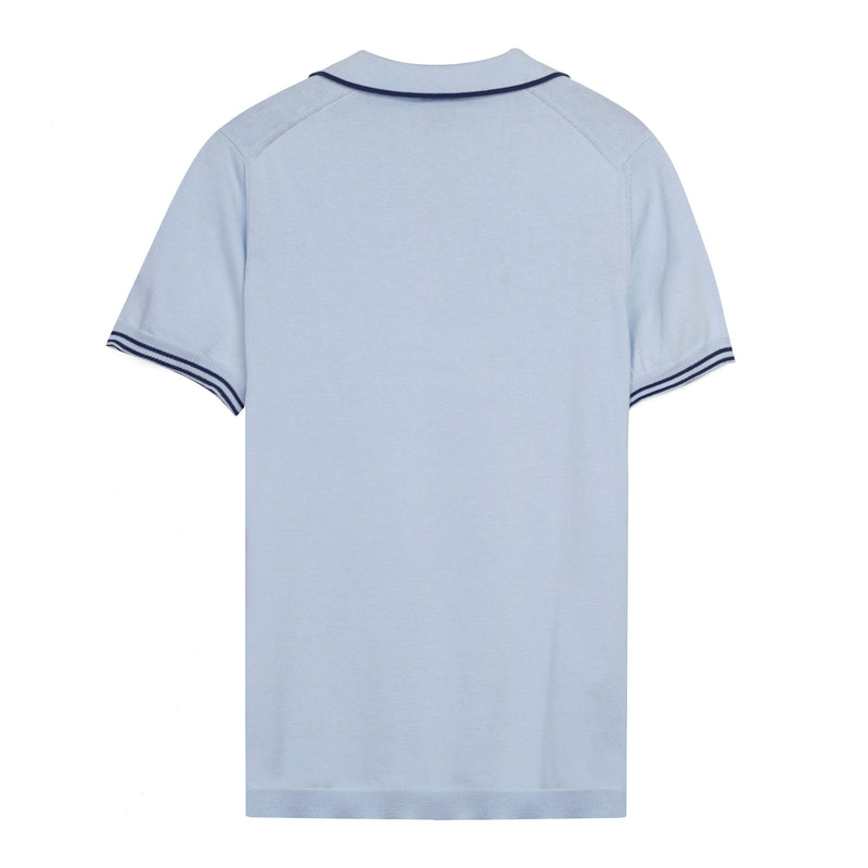 Contrast Trim Knit Polo Shirt