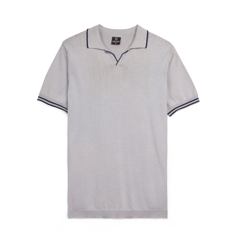 Contrast Trim Knit Polo Shirt