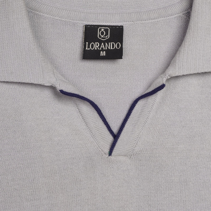 Contrast Trim Knit Polo Shirt