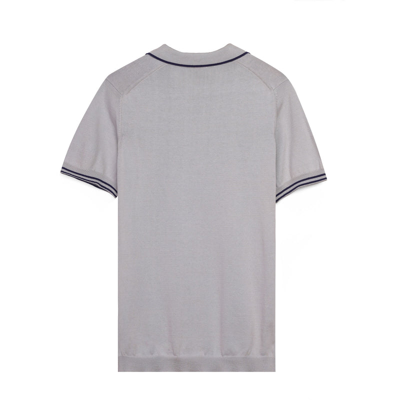 Contrast Trim Knit Polo Shirt
