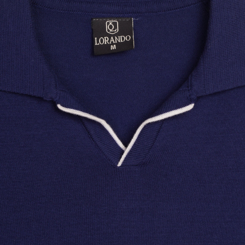 Contrast Trim Knit Polo Shirt