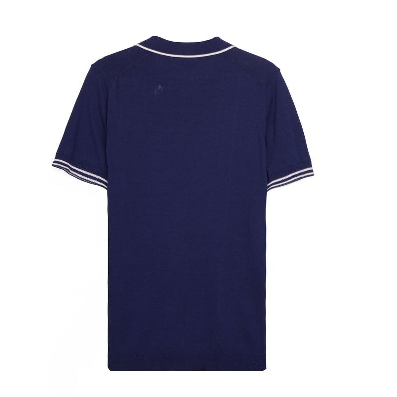 Contrast Trim Knit Polo Shirt