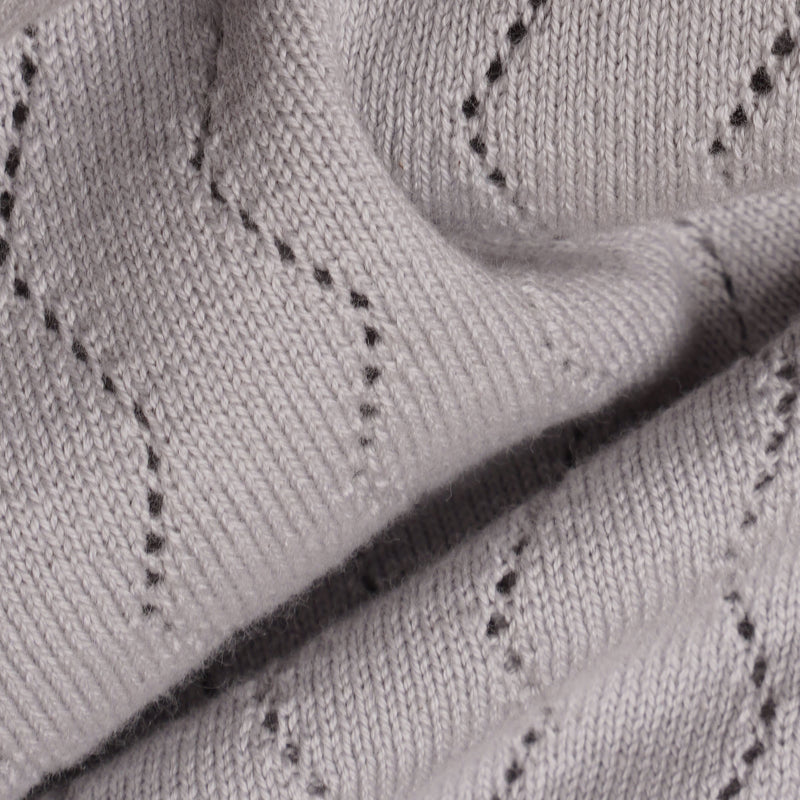 Sage Ribbed Knit Button-Up Polo Shirt