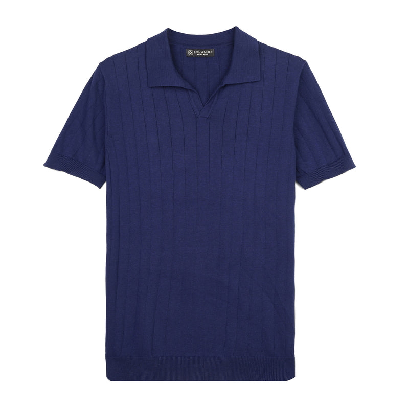 Textured Knit Polo Shirt