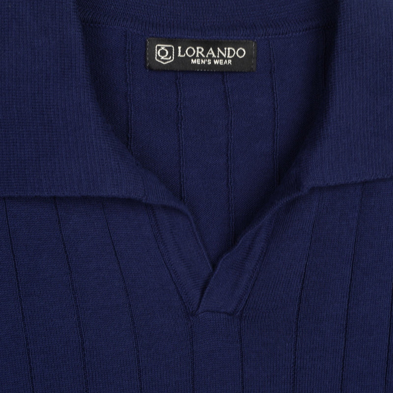 Textured Knit Polo Shirt