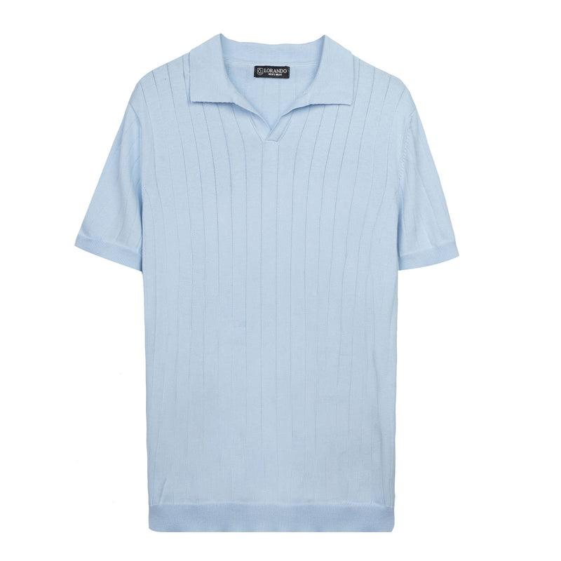 Textured Knit Polo Shirt