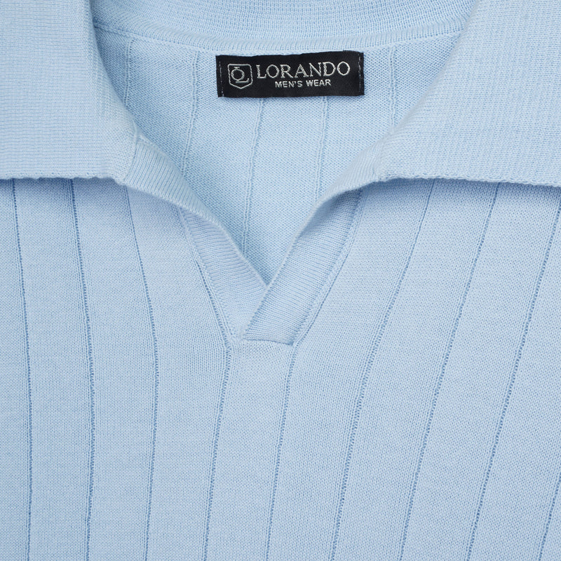 Textured Knit Polo Shirt