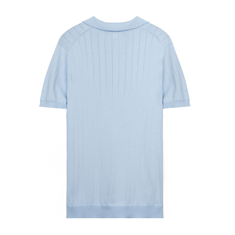 Textured Knit Polo Shirt