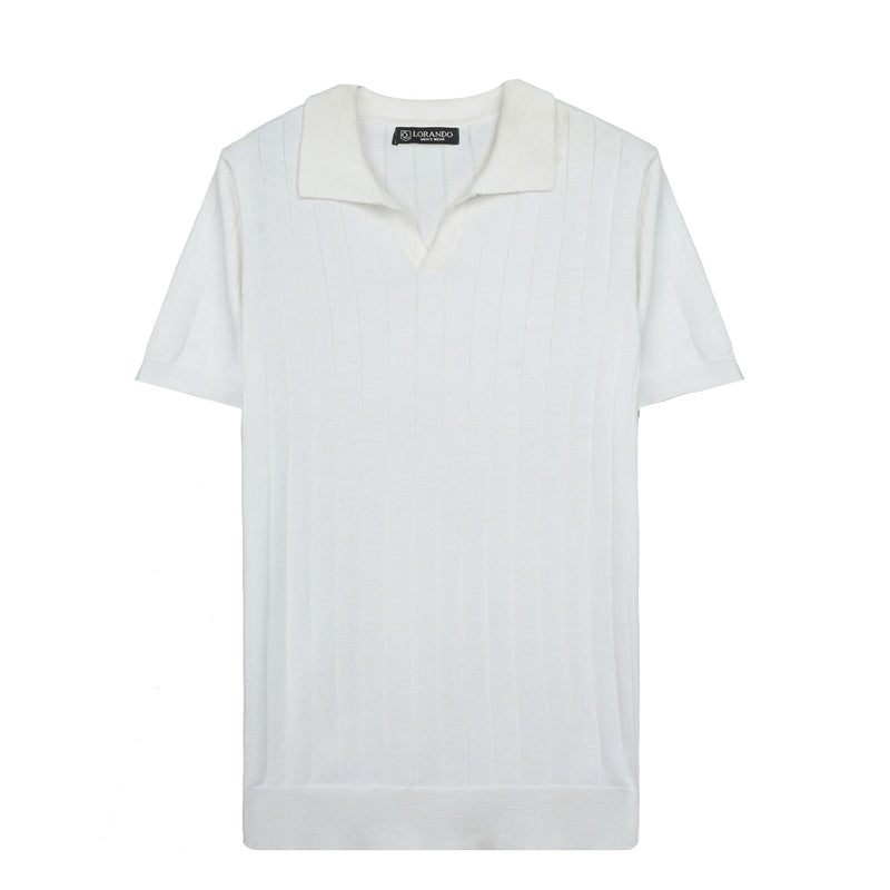Textured Knit Polo Shirt