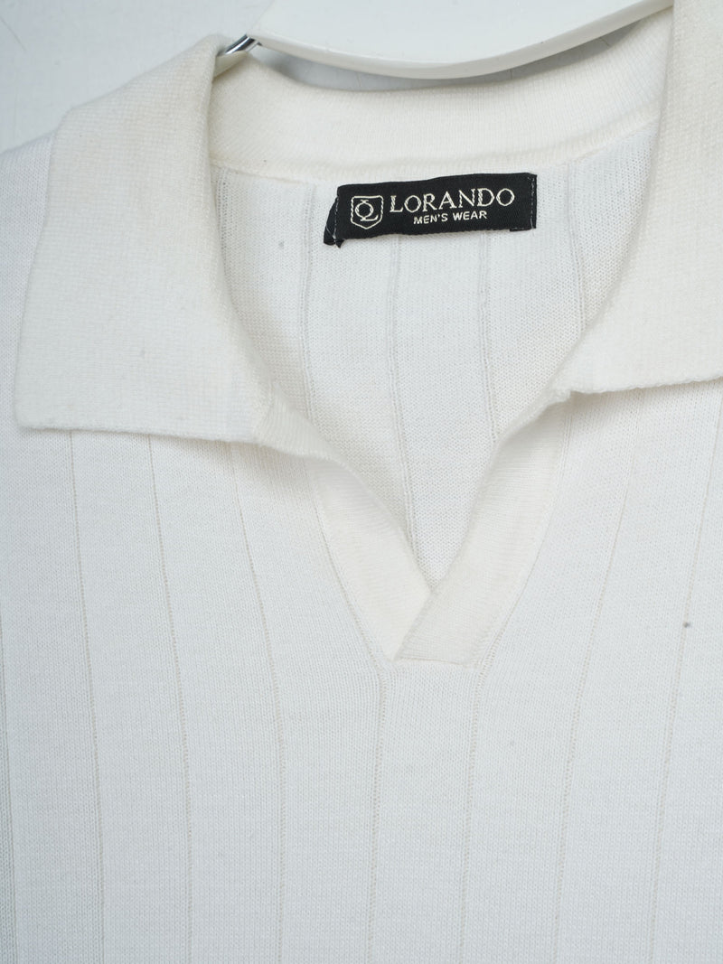 Textured Knit Polo Shirt