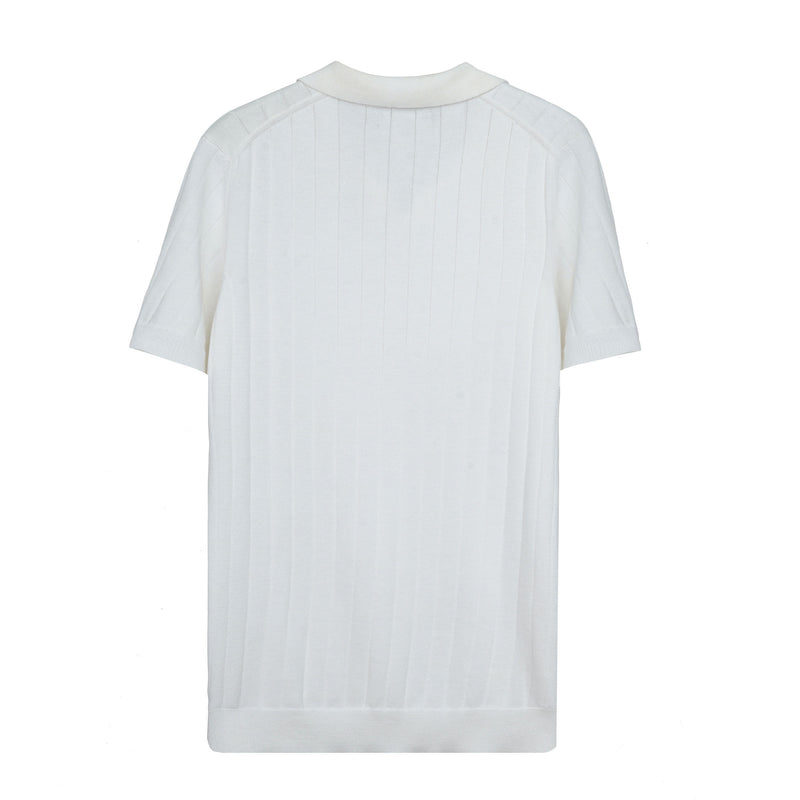 Textured Knit Polo Shirt