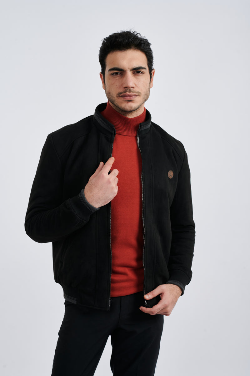 Modern Minimalist Bomber Zip-Up Jacket