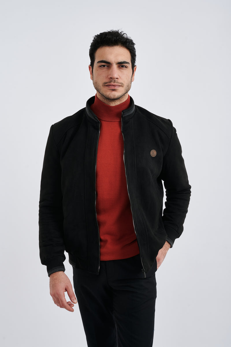 Modern Minimalist Bomber Zip-Up Jacket