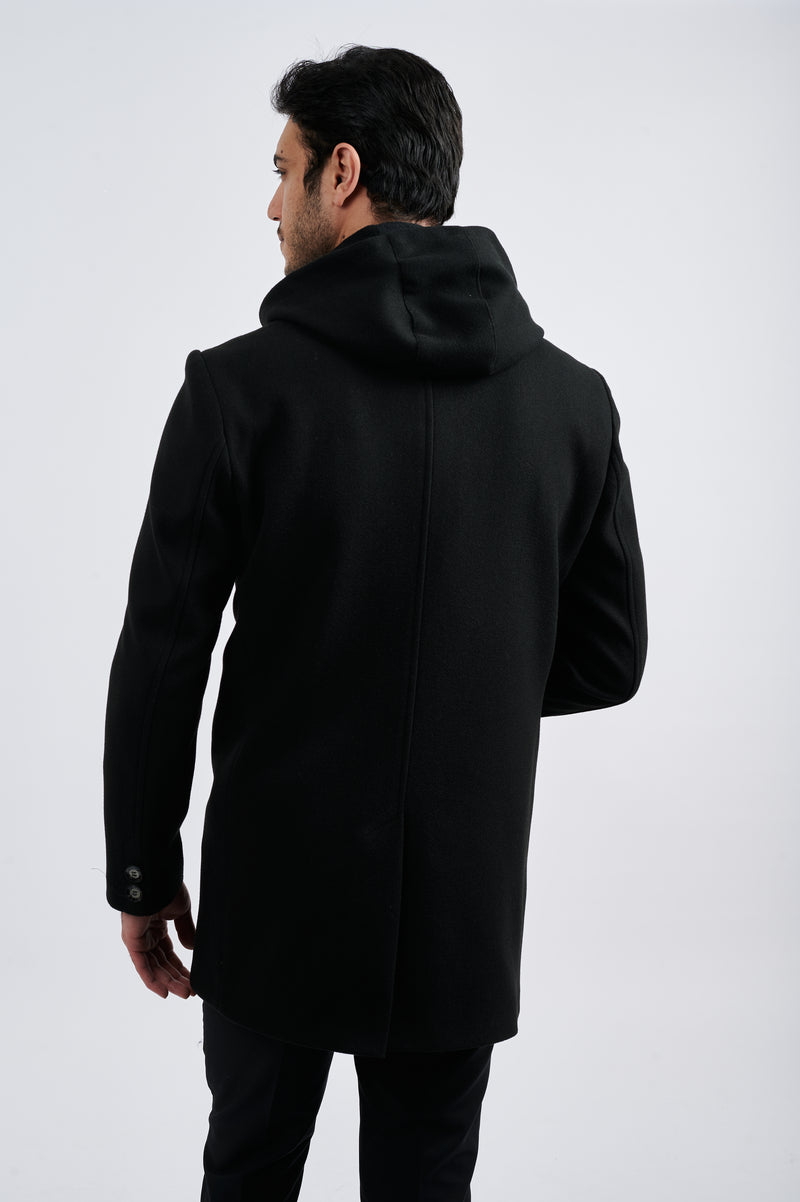 Modern Chestnut Tailored Half Coat