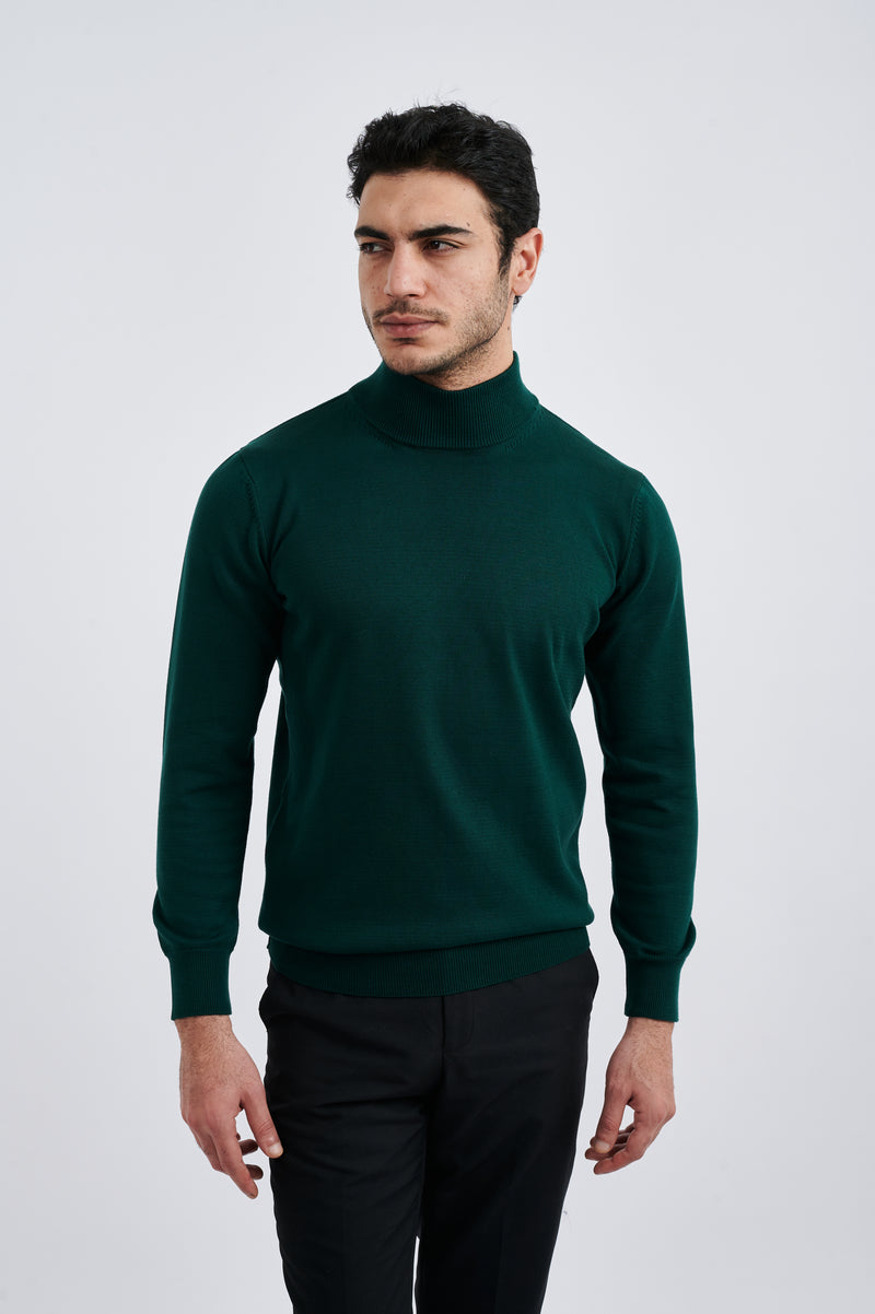 Rust Essential High Collar Sweater