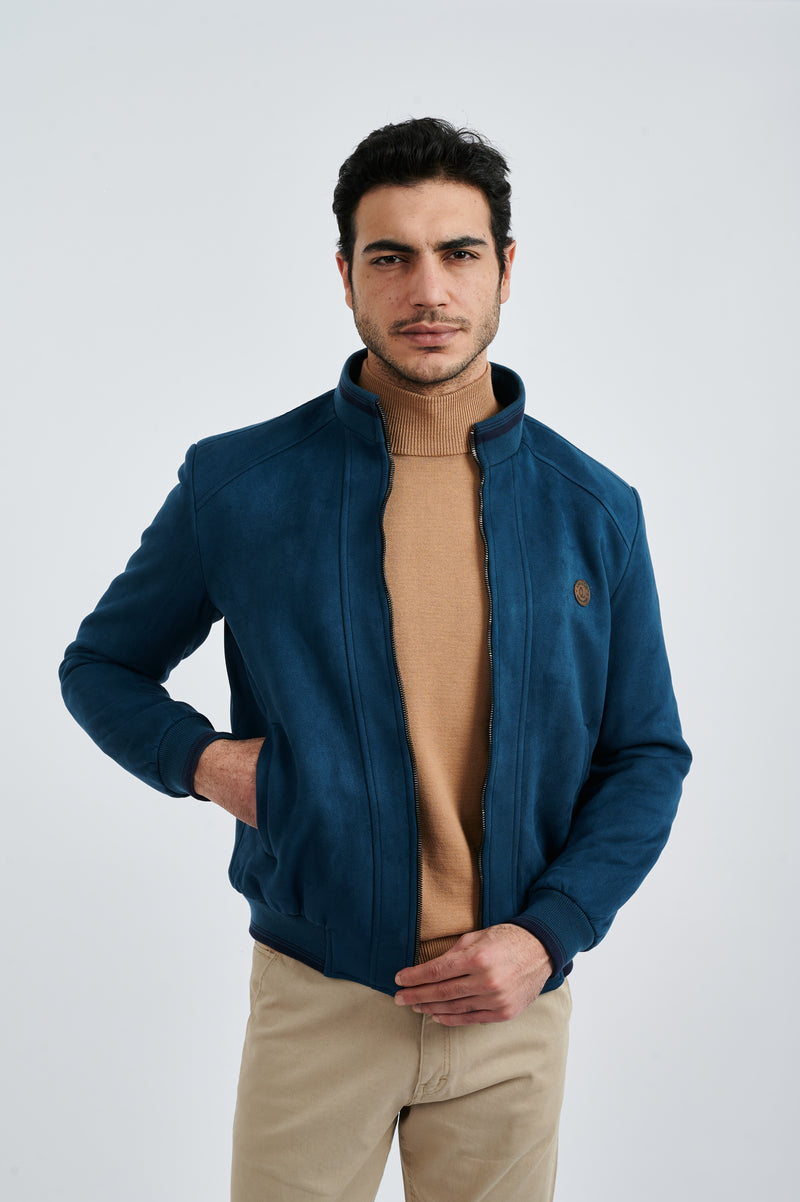 Modern Minimalist Bomber Zip-Up Jacket