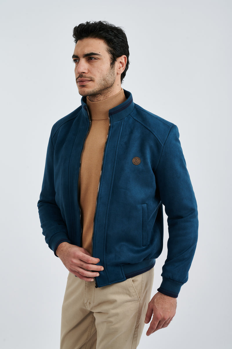 Modern Minimalist Bomber Zip-Up Jacket