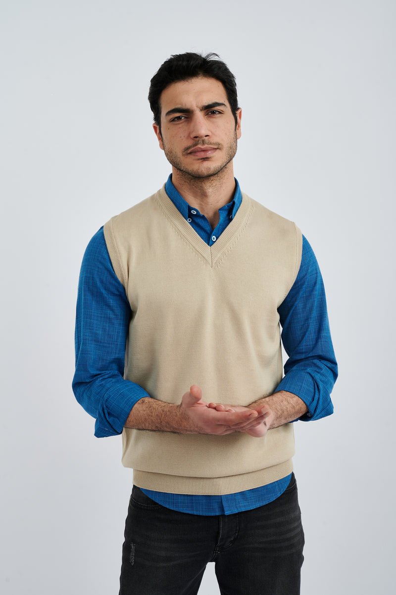 Men’s V-Neck Knitted Sweater Vest