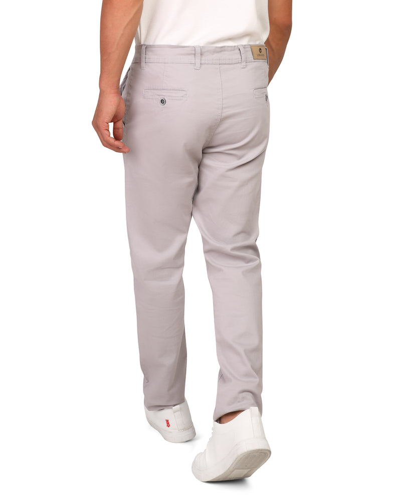 Men's Slim Fit Gabardine Pants –Silver