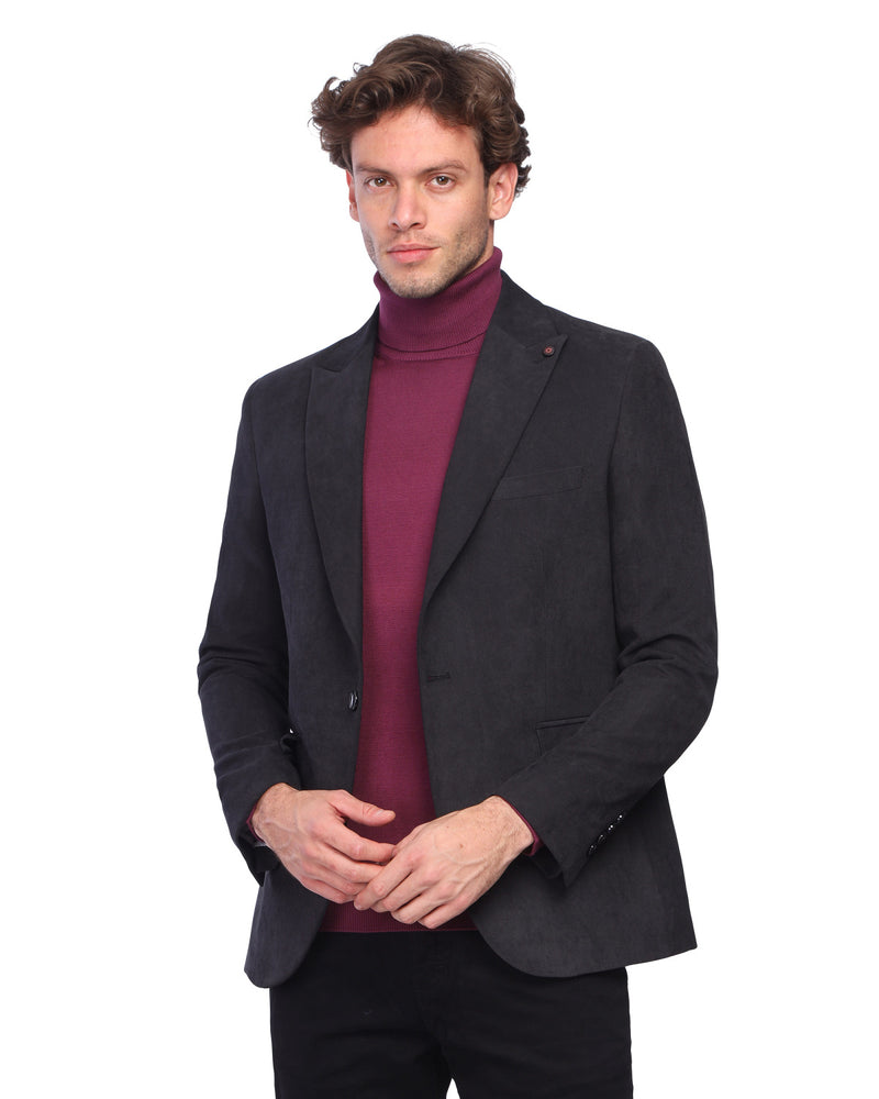 Black Slim-Fit Smart Casual Blaze