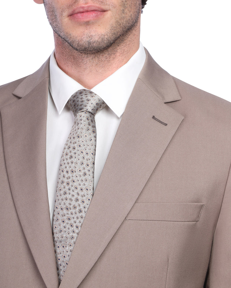 Modern Beige Two-Piece Suit